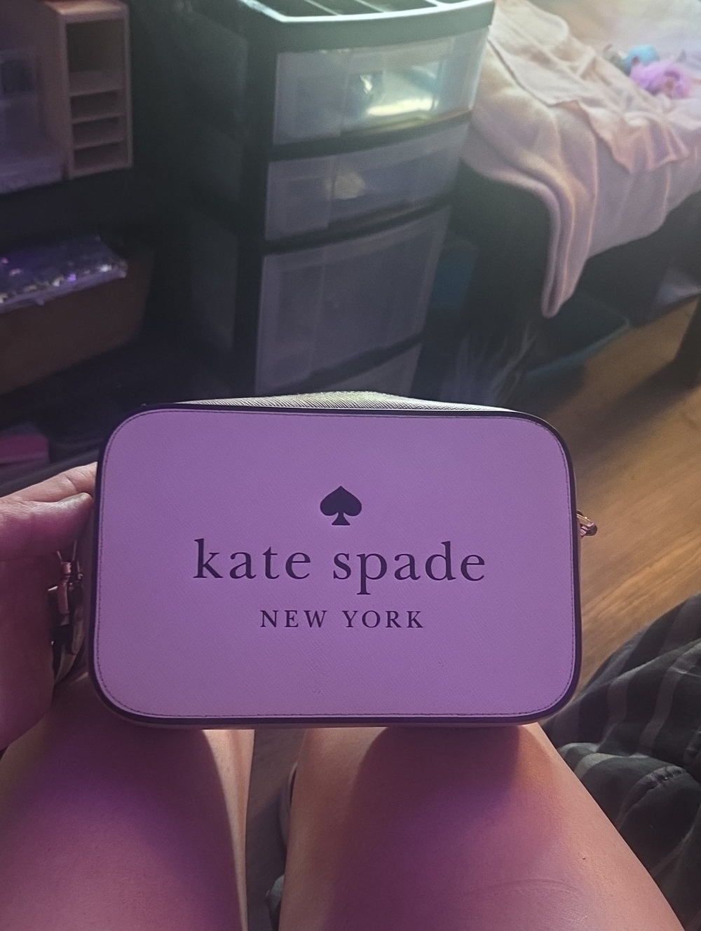 kate spade Lavender Logo Crossbody Camera Bag